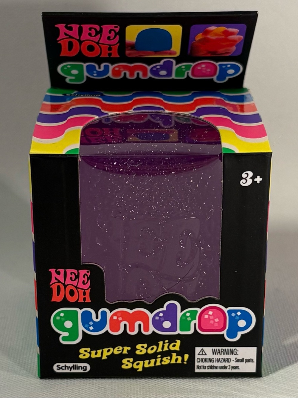 💜 [BRAND NEW] NEE DOH GUMDROP SUPER SOLID SQUISH! PURPLE VIRAL FIDGET TOY 💜